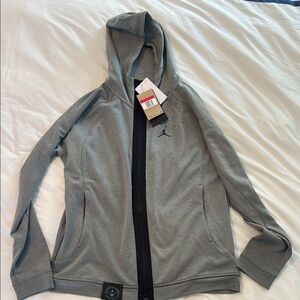Jordan Gray Zip-Up Hoodie
